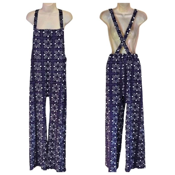 ade + ayo Purple/White Multi-Color Geometric Print Jumpsuit, Size XXL - Picture 13 of 15